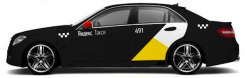 Комплект наклеек Яндекс Такси на темный автомобиль